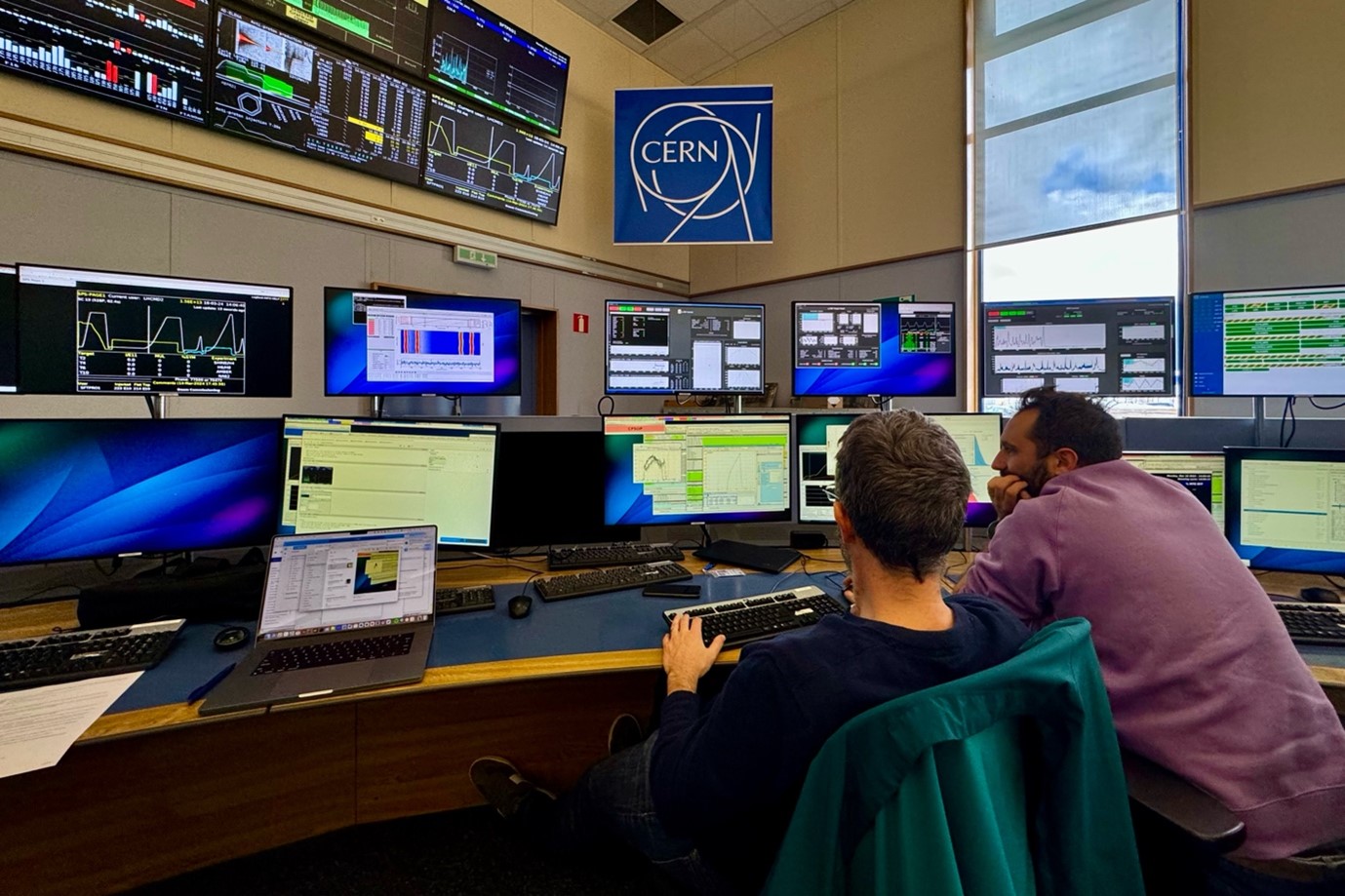 Figure 1: working with BE-OP colleagues in CCC to the optimisation of the T8 beam extraction